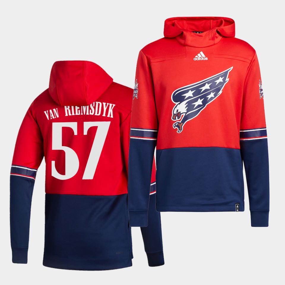 Men Washington Capitals #57 Van riemsdyk Red NHL 2021 Adidas Pullover Hoodie Jersey->washington capitals->NHL Jersey
